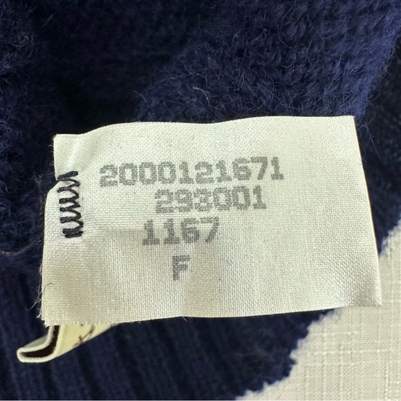 Wilmington Country Store Size Large Navy Blue 100% Scottish Wool Sweater - Picture 14 of 16
